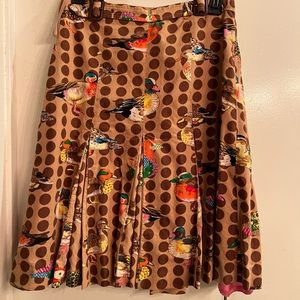 Anthropologie Odille Duck Decoy Dot Cord skirt size 2